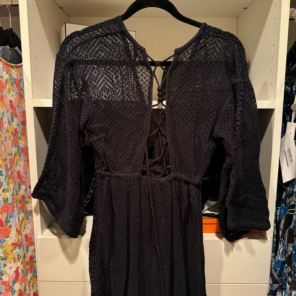 Anthropologie The Brea Swimsuit Cover Up Dress Black Knit, XXS - Picture 6 of 9